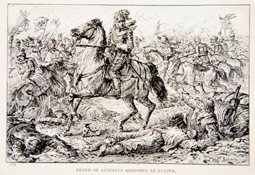 La mort de Gustave-Adolphe à Lützen, une illustration de 
